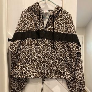 NEW cheetah rain jacket with hood